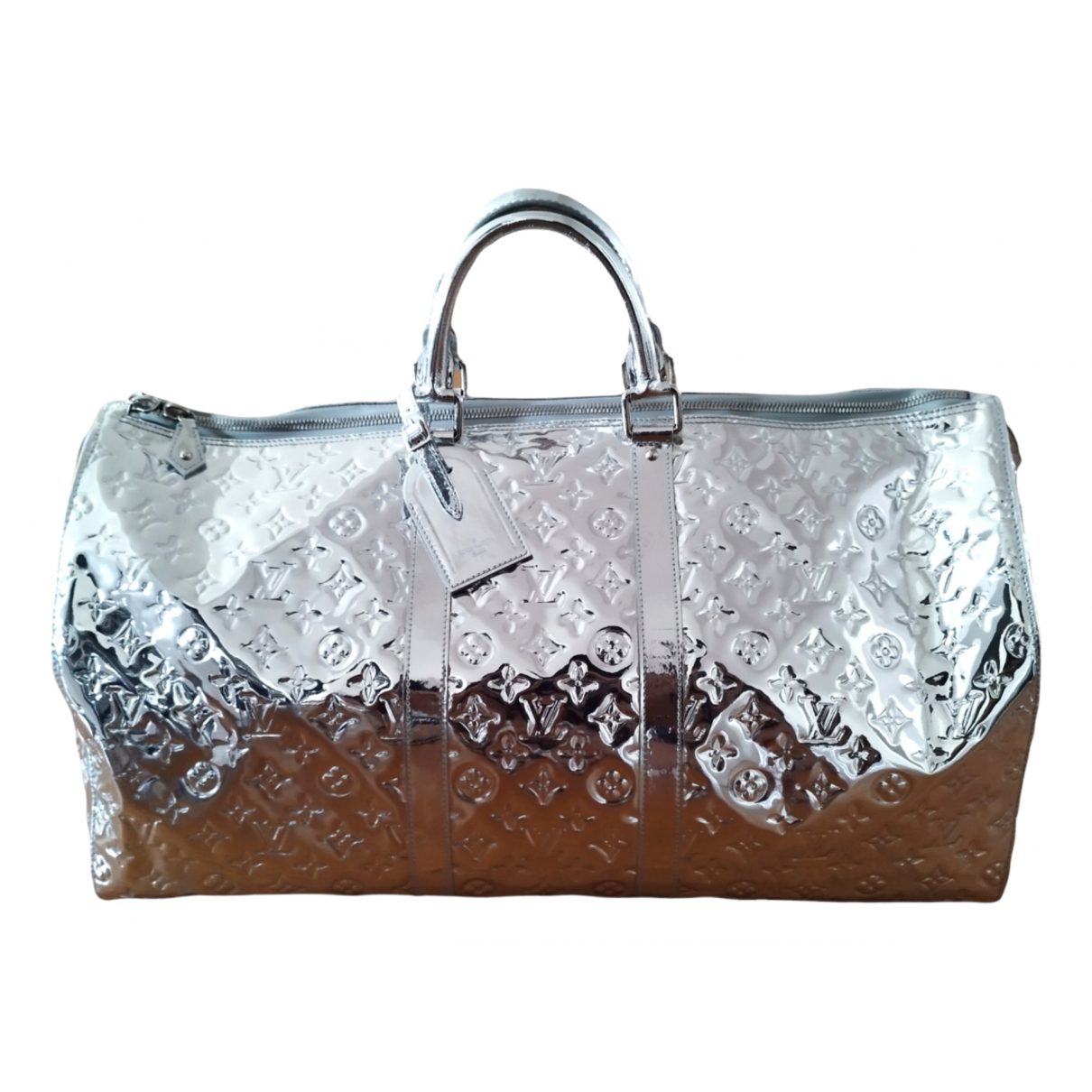 Keepall travel bag Louis Vuitton Silver 